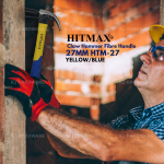 "HITMAX"  CLAW HAMMER FIBRE HANDLE  27 mm HTM-27 YELLOW/BLUE羊角锤纤维柄 - 黄/蓝