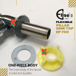 "ELISE"  SINK TAP PILLAR FLEX.TUBE EP 700#直上电白鹅型水龙头(软颈)