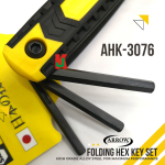 ''ARROW''  ALLEN KEY SET HEX FOLDING TYPE (METRIC/SAE/TORX) AHK-3075/AHK-3076/AHK-3077 [8pcs/9pcs/8pcs/set]9头L型6角扳手