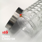 ''TOP POINT'' CONTAINER ROUND GLASS CANISTER TP-G06-8310J13 / TP-G06-8310J18 玻璃圆罐 1300ML/ 1800ML