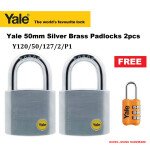 "YALE"  PADLOCK CHROME  Y120-50KA2 2PCS/Set