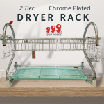 "TOP POINT"  RACK DISH S/STEEL  0327/2-TIER2层白钢碗架 22''