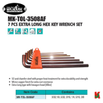 "MRMARK"  MK-TOL-3508AF  ALLEN KEY HEX WRENCH SET (7 PCS)