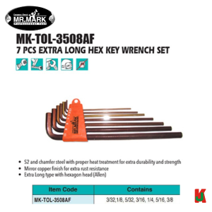 "MRMARK"  MK-TOL-3508AF  ALLEN KEY HEX WRENCH SET (7 PCS)