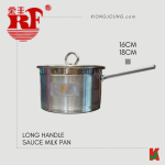 "RONG FENG"  LONG HANDLE SAUCE MILK PAN S/STEEL  18.0 cm白钢长柄锅