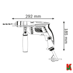"BOSCH"  DRILL IMPACT GSB 16 RE BLOW MODE SET