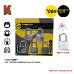 "YALE"  PADLOCK CHROME  Y118-40 5Pcs/Set电白吊锁 - 5头