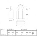 "YALE"  PADLOCK CHROME  Y120-50KA2 2PCS/Set